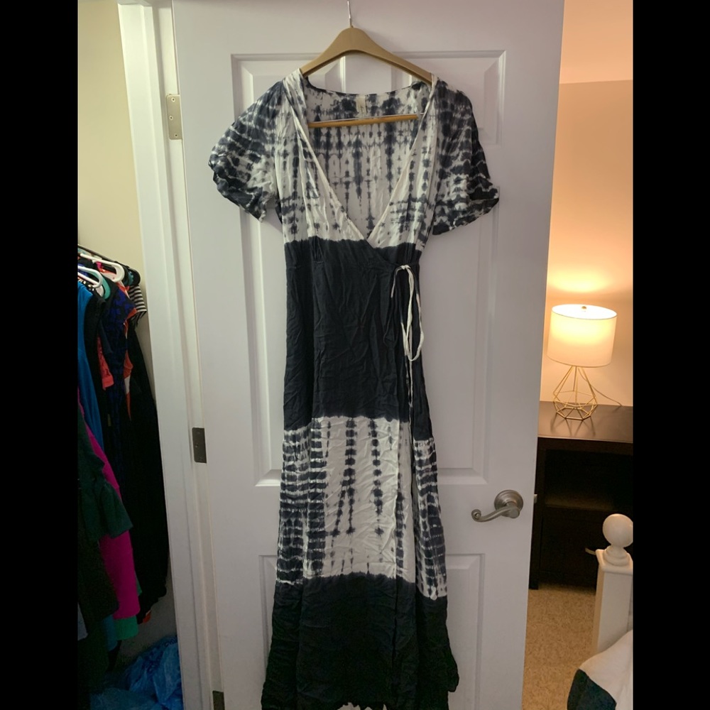 Super soft the-dye wrap dress